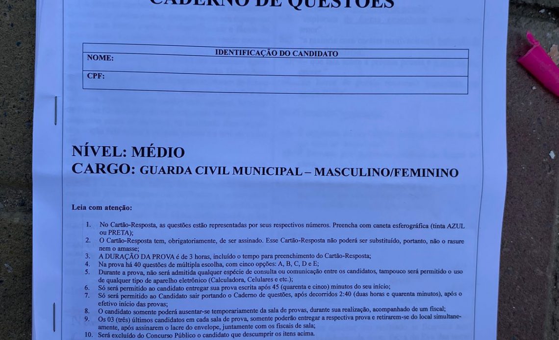 Gabaritos Do Concurso De Vertentes Para Guarda Municipal (IDHTEC) Serão ...